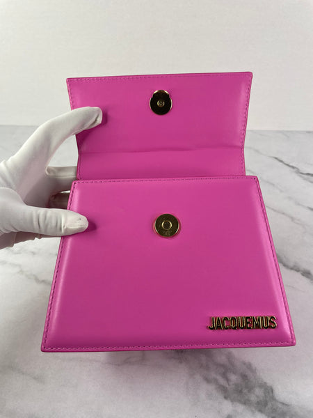 JACQUEMUS Pink Smooth Calfskin Le Chiquito Noeud Crossbody/Shoulder Bag