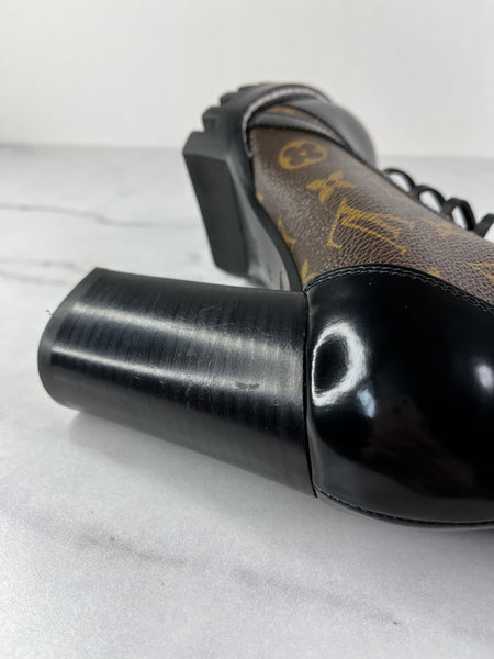 LOUIS VUITTON Monogram Star Trail Ankle Boots Size 37