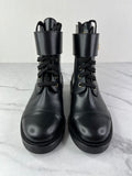LOUIS VUITTON Black Calfskin Wonderland Flat Ranger Boots Size 36.5