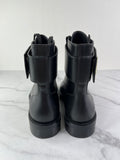 LOUIS VUITTON Black Calfskin Wonderland Flat Ranger Boots Size 36.5