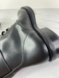 LOUIS VUITTON Black Calfskin Wonderland Flat Ranger Boots Size 36.5
