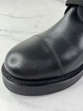 LOUIS VUITTON Black Calfskin Wonderland Flat Ranger Boots Size 36.5