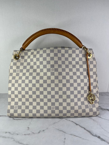 LOUIS VUITTON Damier Azur Artsy MM Shoulder Bag