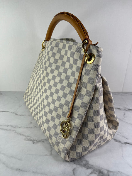 LOUIS VUITTON Damier Azur Artsy MM Shoulder Bag