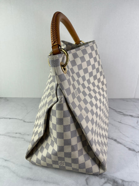 LOUIS VUITTON Damier Azur Artsy MM Shoulder Bag