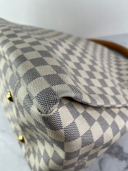 LOUIS VUITTON Damier Azur Artsy MM Shoulder Bag