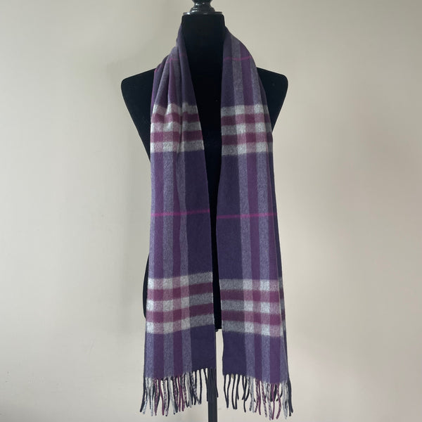 Burberry Purple Cashmere Scarf