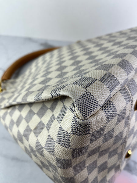 LOUIS VUITTON Damier Azur Artsy MM Shoulder Bag