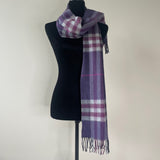 Burberry Purple Cashmere Scarf