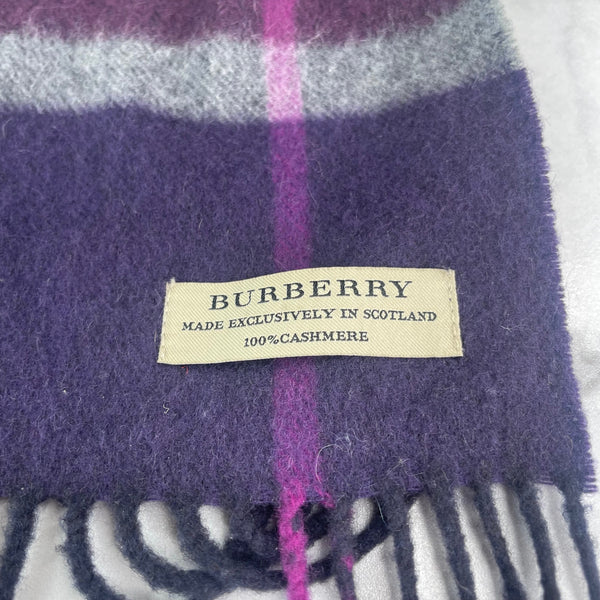 Burberry Purple Cashmere Scarf