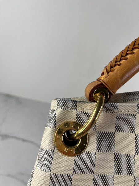 LOUIS VUITTON Damier Azur Artsy MM Shoulder Bag