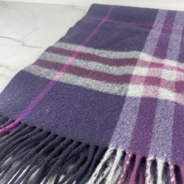 Burberry Purple Cashmere Scarf