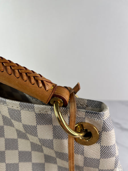 LOUIS VUITTON Damier Azur Artsy MM Shoulder Bag