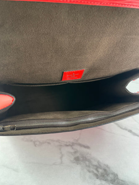 Louis Vuitton Red Epi Cluny MM Shoulder Bag