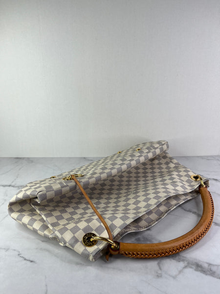 LOUIS VUITTON Damier Azur Artsy MM Shoulder Bag