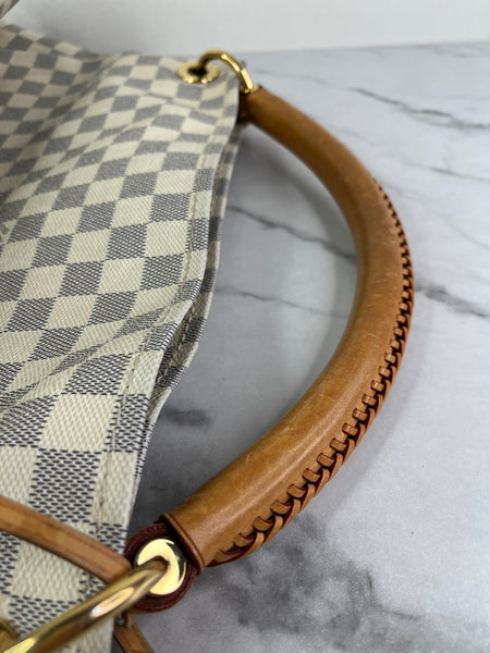 LOUIS VUITTON Damier Azur Artsy MM Shoulder Bag