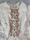 Zimmermann Linen The Dancer Hummingbird Mini Dress in Alabaster Garden Floral Size 0 (XS or US 2/4)