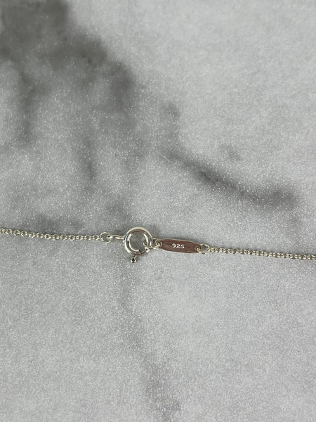 TIFFANY Sterling Silver Filigree Heart Key Pendant Necklace