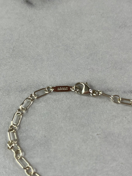 TIFFANY Sterling Silver 18k Rose Gold Round Lock Bracelet