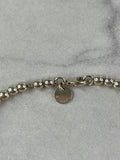 Tiffany Heart Tag Bead Bracelet in Sterling Silver and Rose Gold 4 mm