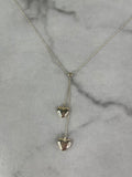 Tiffany Double Heart Pendant Necklace in sterling silver