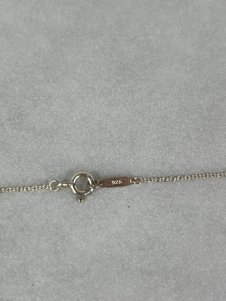 Tiffany Double Heart Pendant Necklace in sterling silver