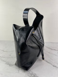 Chloé Black Shiny Calfskin Marcie Small Leather Hobo Shoulder Bag