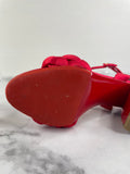 CHRISTIAN LOUBOUTIN Brio 85 satin floral heeled sandals Size 35