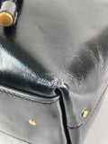 Chloé Black Shiny Calfskin Marcie Small Leather Hobo Shoulder Bag