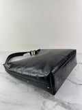 Chloé Black Shiny Calfskin Marcie Small Leather Hobo Shoulder Bag