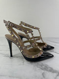 Valentino Black/Poudre Patent Rockstud Pumps Size 35.5