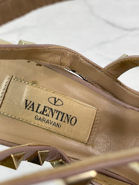 Valentino Black/Poudre Patent Rockstud Pumps Size 35.5