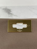 Valentino Clay (Taupe) Nappa Patchwork Roman Stud Shoulder/Crossbody Bag