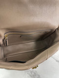 Valentino Clay (Taupe) Nappa Patchwork Roman Stud Shoulder/Crossbody Bag