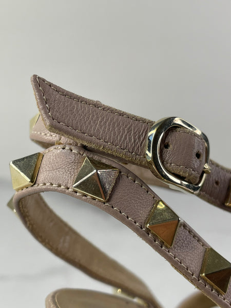 Valentino Black/Poudre Patent Rockstud Pumps Size 35.5