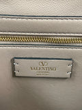 Valentino Clay (Taupe) Nappa Patchwork Roman Stud Shoulder/Crossbody Bag