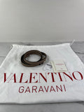 Valentino Clay (Taupe) Nappa Patchwork Roman Stud Shoulder/Crossbody Bag