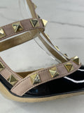 Valentino Black/Poudre Patent Rockstud Pumps Size 35.5