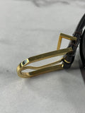 CHANEL CC Brown Leopard Print Patent Leather Skinny Belt Size 75/30