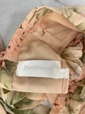 ZIMMERMANN Peach Floral Prima Floating Cut Out Dress Size 1 (Fits US 2)