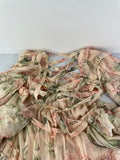 ZIMMERMANN Peach Floral Prima Floating Cut Out Dress Size 1 (Fits US 2)