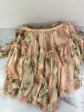 ZIMMERMANN Peach Floral Prima Floating Cut Out Dress Size 1 (Fits US 2)