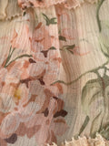 ZIMMERMANN Peach Floral Prima Floating Cut Out Dress Size 1 (Fits US 2)