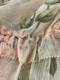 ZIMMERMANN Peach Floral Prima Floating Cut Out Dress Size 1 (Fits US 2)