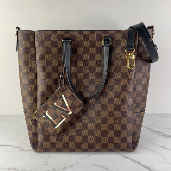 Louis Vuitton Belmont MM Black/Damier Ebene Crossbody/Shoulder Bag