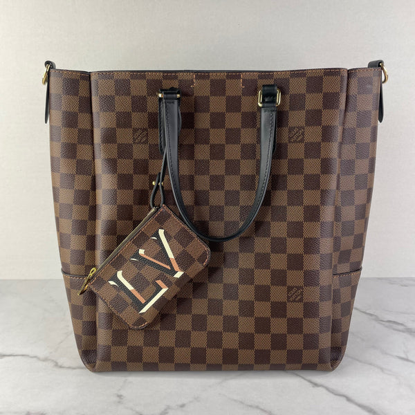 Louis Vuitton Belmont MM Black/Damier Ebene Crossbody/Shoulder Bag