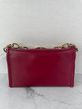 Valentino Deep Scarlet Vlogo Chain Clutch Crossbody/Shoulder Bag