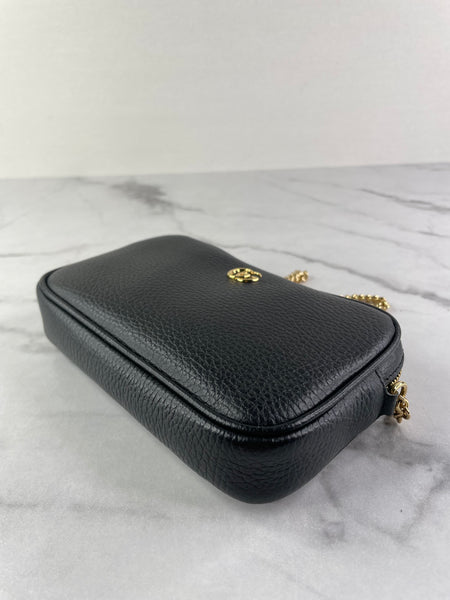 GUCCI Black GG Marmont mini camera crossbody/shoulder bag