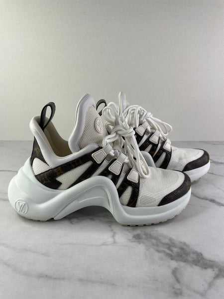 LOUIS VUITTON White Monogram LV Archlight Sneakers Size: 36.5