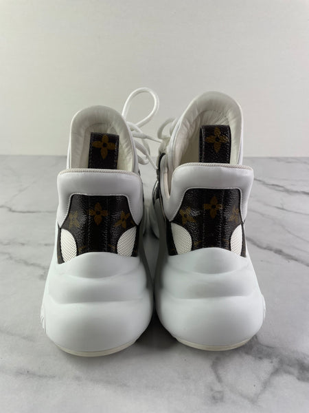 LOUIS VUITTON White Monogram LV Archlight Sneakers Size: 36.5